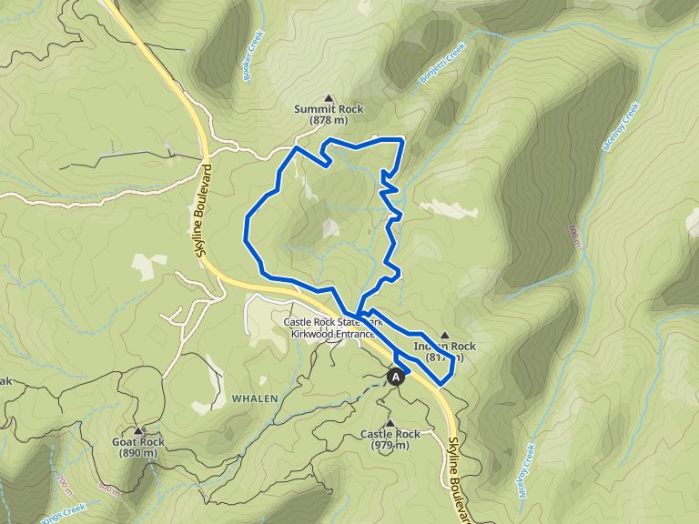 Indian Rock Castle Rock State Park hike Komoot